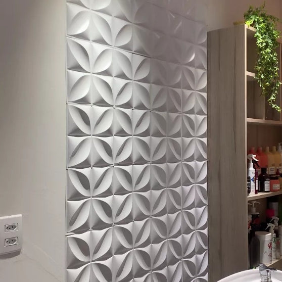 Kit com 100 Placas Decorativas 3D em PVC para Parede – Modelo 25cm | Design Moderno, Leve e de Fácil Instalação