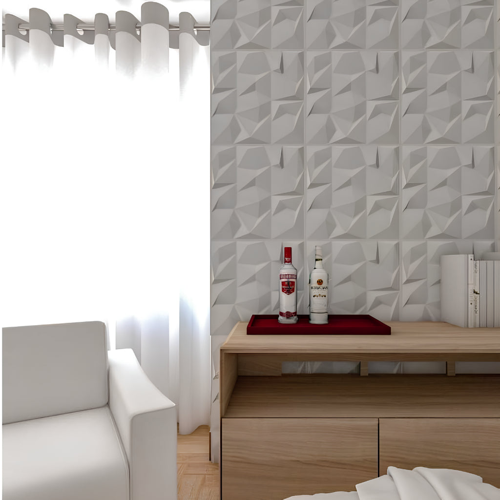 Kit com 100 Placas 3D de Revestimento em PVC – Efeito Decorativo Sofisticado para Parede | Fácil Instalação e Alta Durabilidade