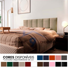 Cabeceira Estofada para Cama Box – Kit com 10 Unidades Retangulares 45x20cm | Envio Imediato e Design Sofisticado