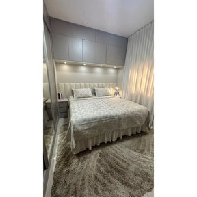 Cabeceira Estofada para Cama Box – Kit com 10 Unidades Retangulares 45x20cm | Envio Imediato e Design Sofisticado