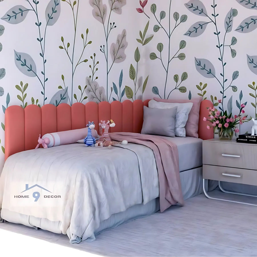 Cabeceira Estofada em L Modelo Nuvem 60x20cm – Kit Completo com Tiras para Cama Solteiro | Envio Imediato