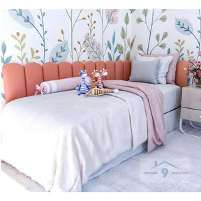 Cabeceira Estofada em L Modelo Nuvem 45x20cm – Kit com 15 Placas para Cama de Solteiro | Design Lúdico com Envio Imediato