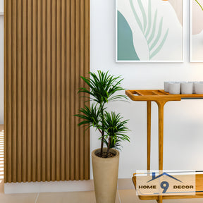 Kit com 30 Painéis Ripados Adesivos em MDF 45x11cm – Revestimento Decorativo para Parede com Instalação Fácil