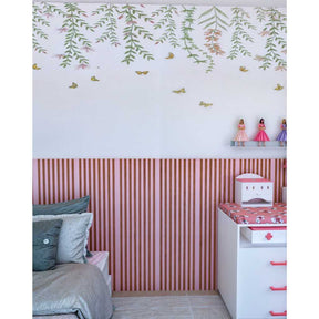 Kit com 30 Painéis Ripados Adesivos em MDF 45x11cm – Revestimento Decorativo para Parede com Instalação Fácil