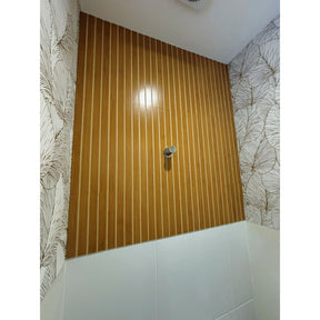 Kit com 20 Painéis Ripados Autocolantes 45x11cm – Revestimento Decorativo para Parede | Instalação Fácil e Visual Sofisticado